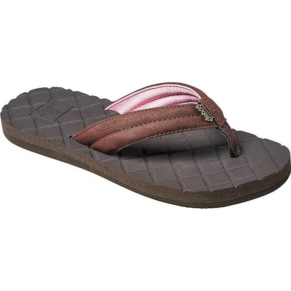 Reef Cushion Bounce Sandals Brown Thong Flip Flops size 7 - Picture 1 of 6